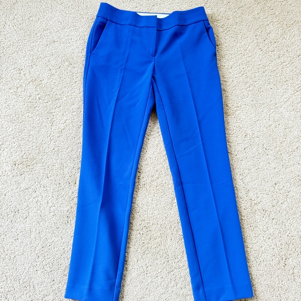 LOFT Marisa Vibrant Blue Straight Leg Pants 2